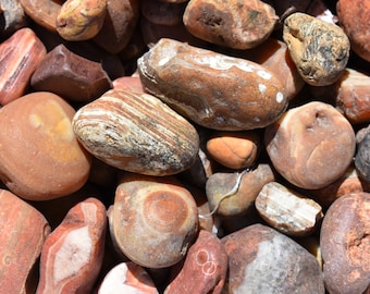 Agate TUMBLING ROUGH from Brazil * 1-3&quot; Sizes * Natural River Worn Tumbling Cutting Rough