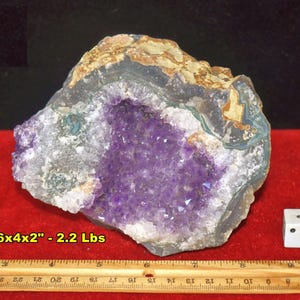 Druzy AMETHYST Geode CLUSTERS * 4-7&quot; Size * Good Purple Color * Choice of 10 * Cabinet Size * February Birthstone * Brazil