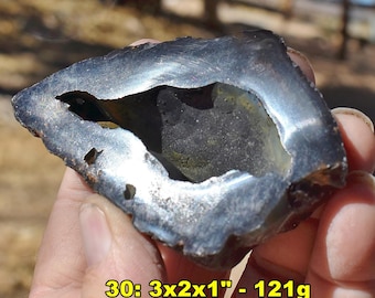2-4" GEODE HALVES Brazil: Choice of 20 Collectible Polished Multiple Color Occo Geodes