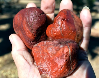 Bulk RED JASPER Rough Arizona: River-Worn Tumbling and Cutting Rock * Aquarium Garden Stone * Bulk Wholesale * 3, 5, 12 Lb Tumbler Batches