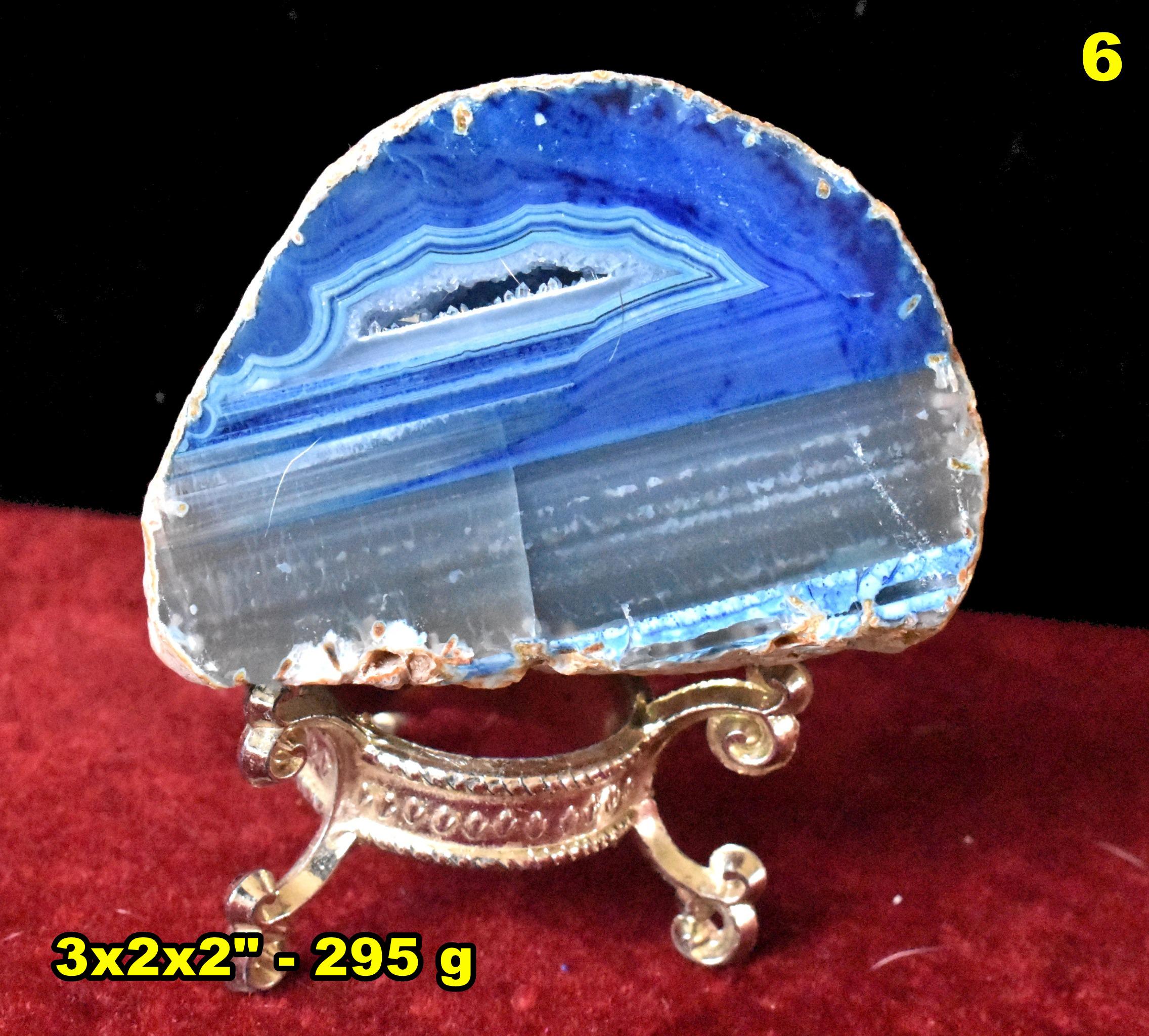 BLUE GEODE Halves * Choose EXACT Half from 9 * Polished Brazilian Geode Halves