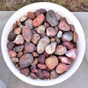 BULK AGATE Rough: Sm 1-2" Med 2" Lg 3" Sizes * Top Tumbling Rough * River Worn Natural Geode Nodules from Brazil