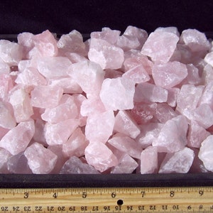 Raw ROSE QUARTZ Crystal Rough January Birthstone Jewelry Craft Wire-Wrap Natural Pink Quartz Cutting Tumbling Wholesale image 2