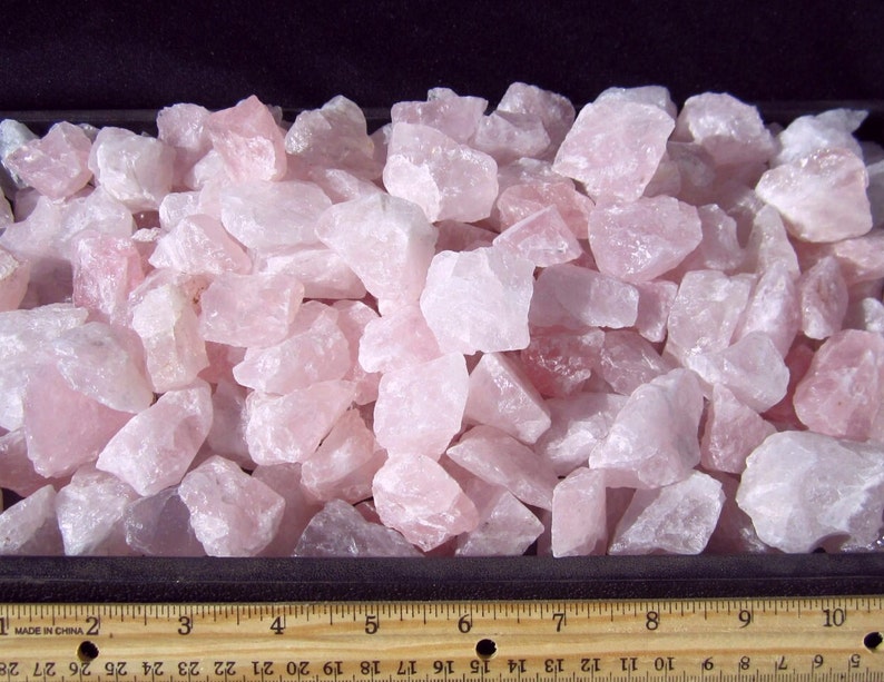 Raw ROSE QUARTZ Crystal Rough January Birthstone Jewelry Craft Wire-Wrap Natural Pink Quartz Cutting Tumbling Wholesale image 2