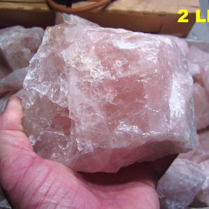 Raw ROSE QUARTZ Crystal Rough January Birthstone Jewelry Craft Wire-Wrap Natural Pink Quartz Cutting Tumbling Wholesale image 3