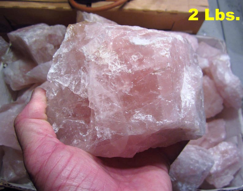 Raw ROSE QUARTZ Crystal Rough January Birthstone Jewelry Craft Wire-Wrap Natural Pink Quartz Cutting Tumbling Wholesale image 3