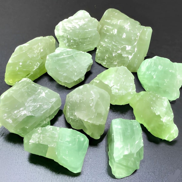 Green CALCITE Rough * 1" 1/4 Lb to 5 Lb Lots * Raw Natural Green Crystal Fluorescent Mineral Specimens * Bulk Wholesale Pricing * Mexico