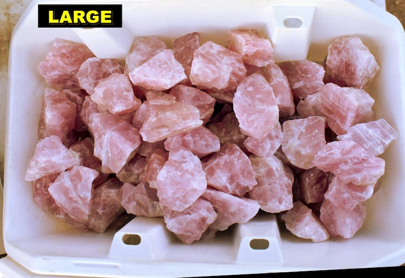Bulk Rose Quartz Crystal Rough * 7 Dif Sizes -> Mini 1/2" to Mega 7" * Wholesale Pricing * Jewelry Making Wire Wrap Crafts