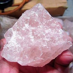 Raw ROSE QUARTZ Crystal Rough * January Birthstone * Jewelry Craft Wire-Wrap * Natural Pink Quartz Cutting Tumbling Wholesale.