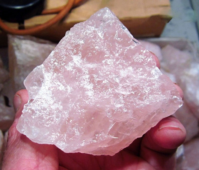 Raw ROSE QUARTZ Crystal Rough * January Birthstone * Jewelry Craft Wire-Wrap * Natural Pink Quartz Cutting Tumbling Wholesale.