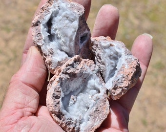 Blue & White Chalcedony Quartz Crystal Geodes * 1-2" Size * Wholesale Bulk Pricing * Imperial Co., California U.S.