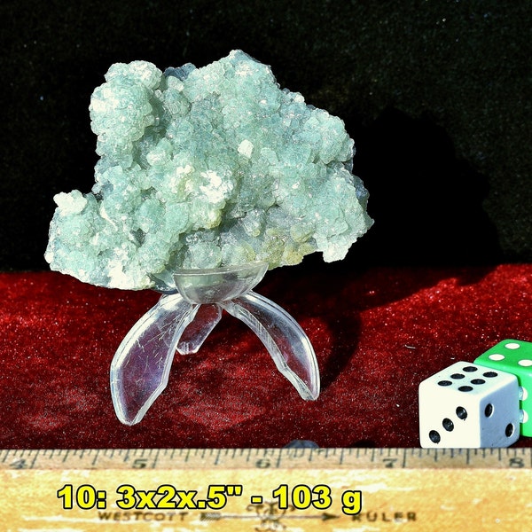 Green PREHNITE Crystal Mineral Specimens * Natural Green Gemstone * 3-4" Size * Choice of 10 * Boulmane Mine, Morocco