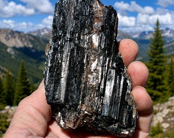 LARGE Black TOURMALINE Mineral Specimens: Choice of 18 * XL Schorl Crystals * Brazil