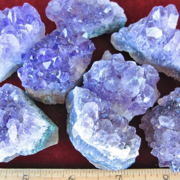 Bulk AMETHYST Clusters * Jewelry Grade * Choice of 1/2-1" or 1-2" Size * 1 pc to 5 Lb Lot * Purple Geode Crystals * Brazil