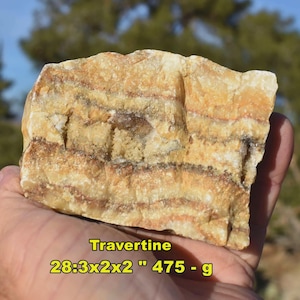 20 FAVE Mineral Specimens: incl Pyrolusite Tigereye Turritella Prehnite Amethyst Chalcedony Travertine Jasper 28: Travertine