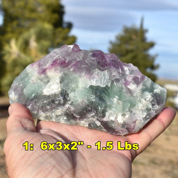 Green & Purple FLUORITE Crystal Specimen Rough * Choice of 9 Colorful Raw Mineral Specimens from Mexico * Choice of 10