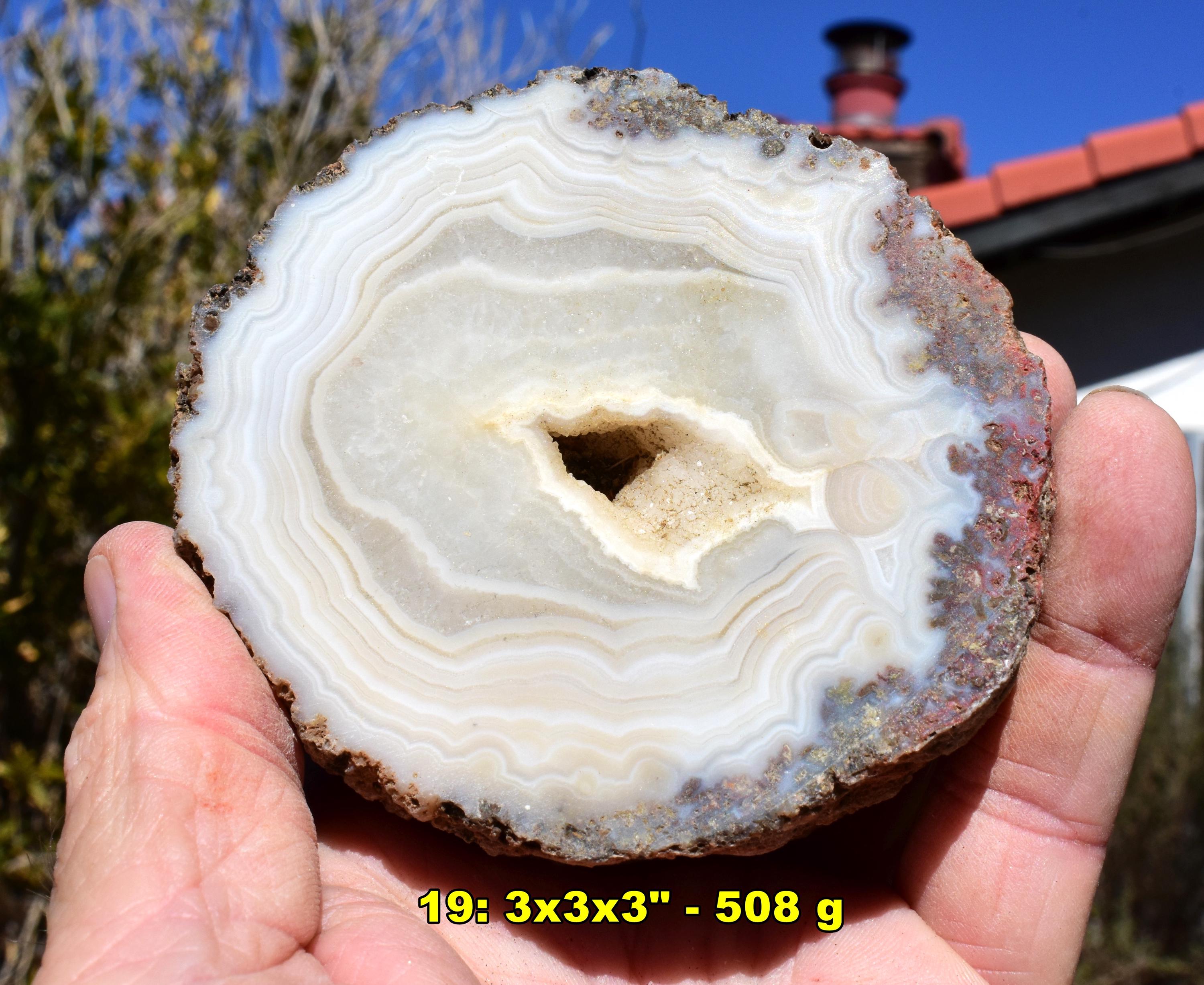 Brazil GEODES: Choice of 5 * Cut Polished Agate Quartz Crystal Nodules ...