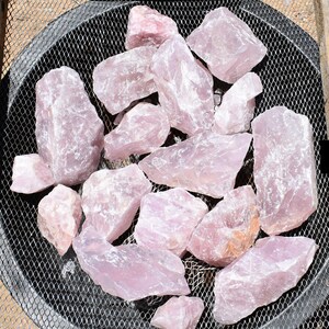 Bulk Rose Quartz Crystal Rough * 7 Dif Sizes -> Mini 1/2" to Mega 7" * Wholesale Pricing * Jewelry Making Wire Wrap Crafts