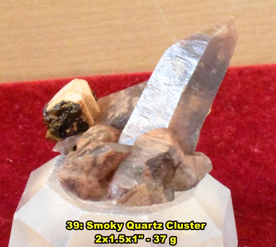 10 Mineral Specimens: Choose Exact Galena, Hematite Quartz Crystal, Vanadinite, Turritella Fossil