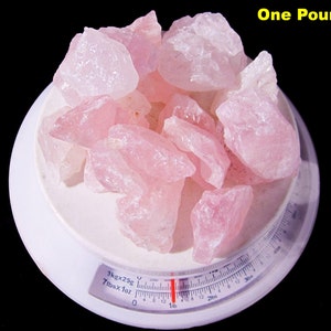 Raw ROSE QUARTZ Crystal Rough January Birthstone Jewelry Craft Wire-Wrap Natural Pink Quartz Cutting Tumbling Wholesale image 5