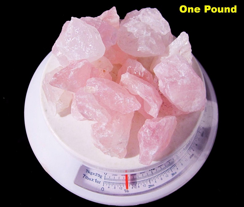 Raw ROSE QUARTZ Crystal Rough January Birthstone Jewelry Craft Wire-Wrap Natural Pink Quartz Cutting Tumbling Wholesale image 5