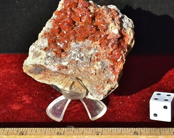 VANADINITE Mineral Specimen from Morocco * Brilliant Red Crystals * 3-4" Size * Choice of 9 * Vanadium Ore