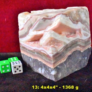 TRAVERTINE Mineral Specimens: Choice of 20 * Beautiful Banded Orange White Red Colors * Mexico