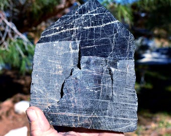 Black TOURMALINE Towers w/ Polished Face & Cut Base * Choice of 20 * Natural 'Schorl'  Mineral Specimens from Brazil