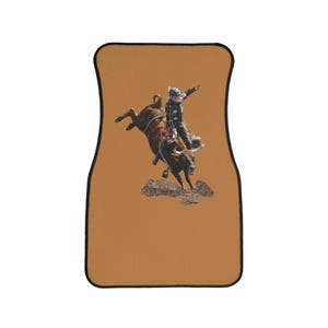 Western Rodeo Car Floor Mats, Bull Rider Style, Perfect Gift for Cowboy Lovers, Truck Accessories, Auto Decor