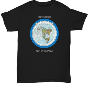 Shirt met platte aarde, Gleason's Fe-kaart, shirts met wereldkaart