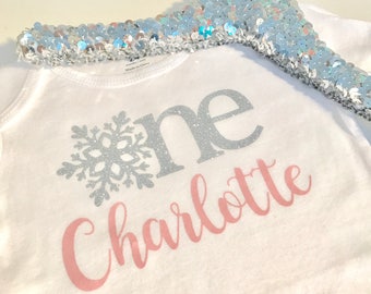 Winter onederland first birthday, winter onderland, snowflake shirt, first birthday, cake smash, photography prop