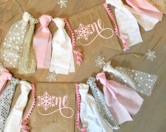 thumbnail image 2 of Snowflake Hgh Char Banner, Wnter Wonderland 1st Brthday Party Hghchar Decoraton, Wnter 2 of 14