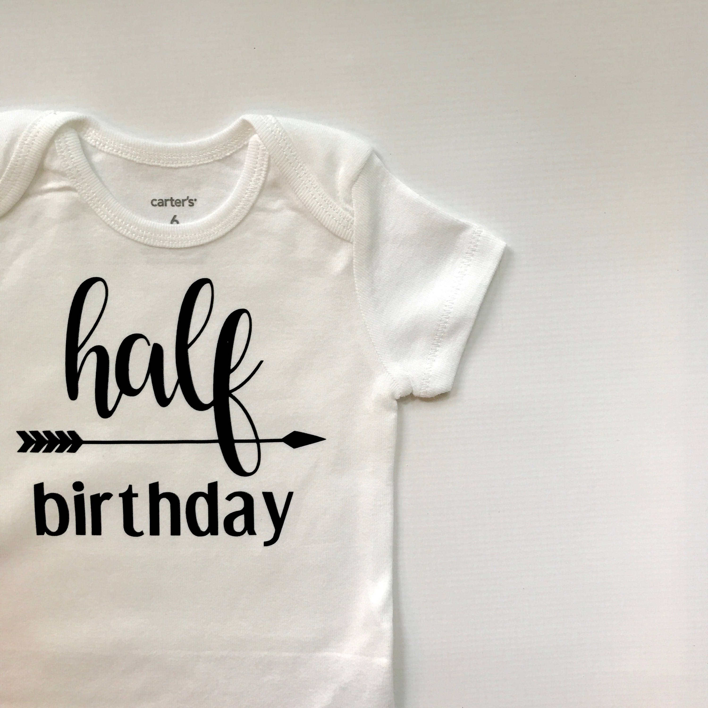 Half Birthday Half Birthday Outfit 1 2 Birthday Cake Smash Etsy