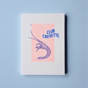 Postal Club Crevette - estampado riso + portada
