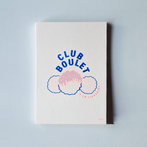 Postal Club Boulet - estampado riso + portada