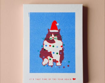 Postcard Johnny winter blue - risoprint + omslag