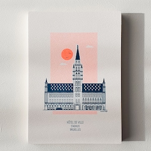 Postcards City Hall Brussels - risoprint