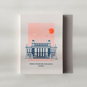 Carte postale KMSK Anvers - risoprint + couverture
