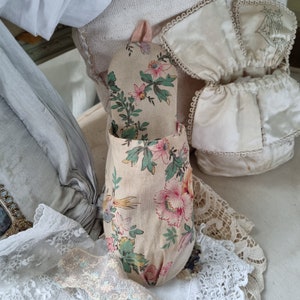 Antique French Floral Hanging Slipper Rare for Decoration