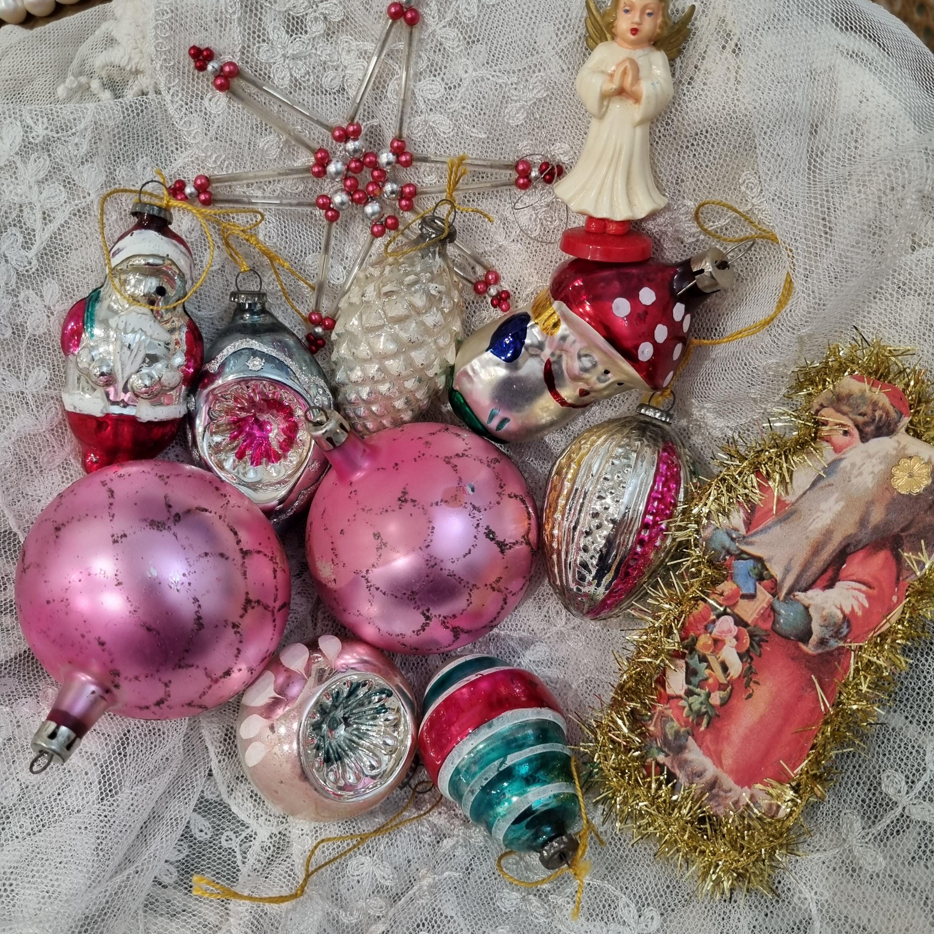 Vintage Antique Christmas German and Polish Christmas Ornaments
