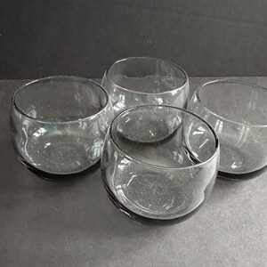 Roly Poly Smoky Glasses, Vintage Barware