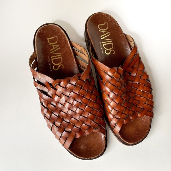 Vintage Woven Sandals, Men’s Leather Sandals, Made