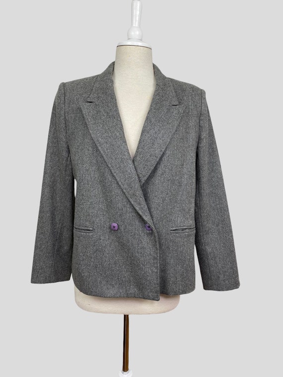 Vintage Wool Blazer, Preppy Tailored  Blazer, Vin… - image 3