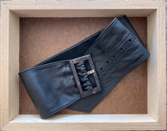 Vintage Wide Brown Belt, Soft Leather Belt