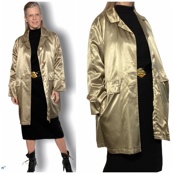 90s Metallic Coat, Sanyo Trench Raincoat