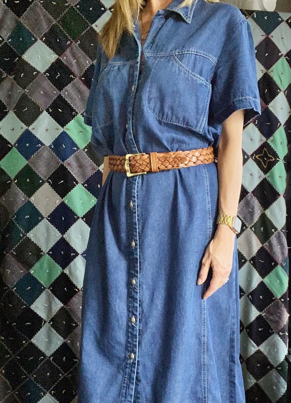 Denim Maxi Shirtdress, Oversized Denim Dress