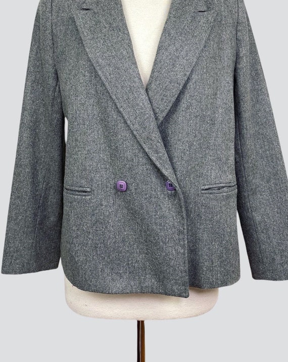 Vintage Wool Blazer, Preppy Tailored  Blazer, Vin… - image 4