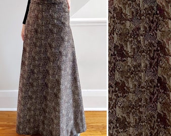 Vintage Velvet Maxi Skirt, 70s Maxi Skirt, Christopher McDonnell, Hostess Skirt