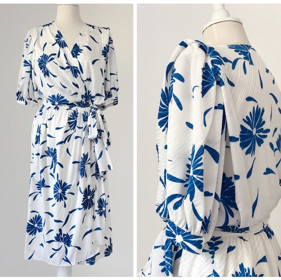 80s Ted Lapidus, White Floral Dress