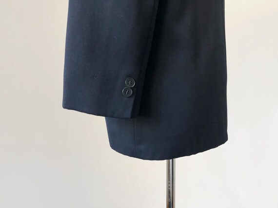 90s Oversized Navy Blazer, Minimalist Wool Blazer… - image 6